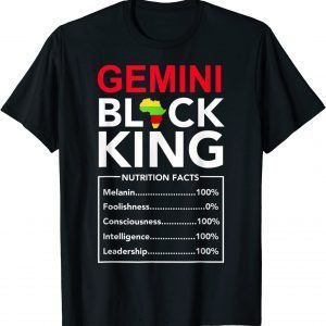 Black Dad Father's Day Gemini Men Father Juneteenth King 2022 Shirt