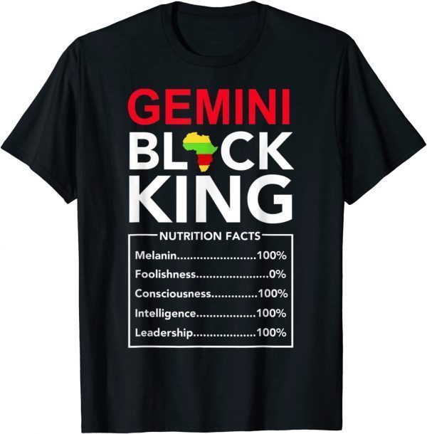 Black Dad Father's Day Gemini Men Father Juneteenth King 2022 Shirt