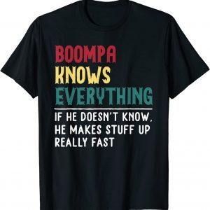 Boompa Know Everything Fathers Day Grandpa Boompa 2022 Shirt