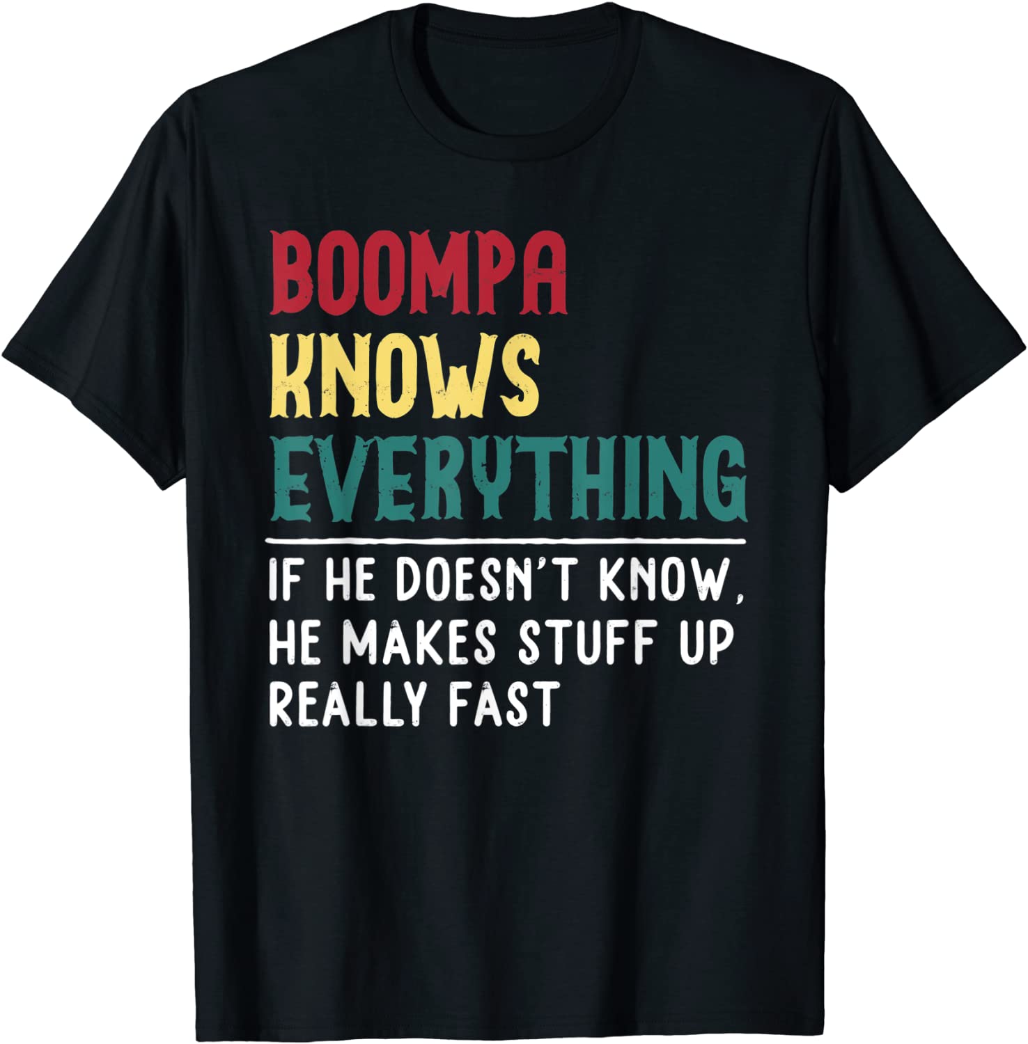 Boompa Know Everything Fathers Day Grandpa Boompa 2022 Shirt - Teeducks