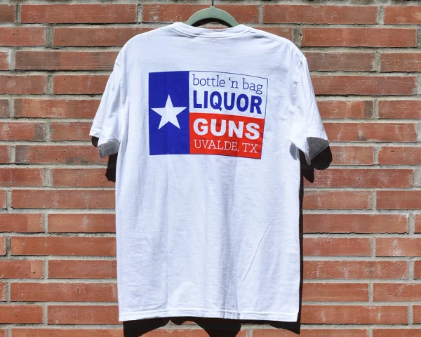 Bottle's Bag Liquor'n Guns Uvalde Texas Shirt