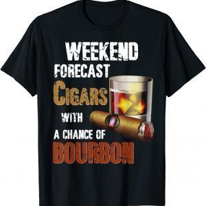 Bourbon Cigar Lover Cigars Smokers Whiskey Drinking Shirt