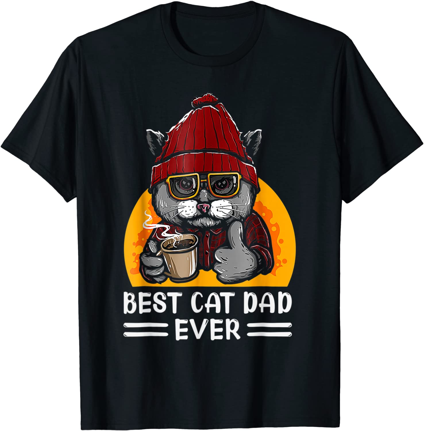 Cat Father Dad Ever Cat Daddy Father Day T-Shirt
