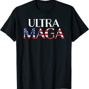 Cool Ultra Maga American Flag Patriotic Trump T-Shirt