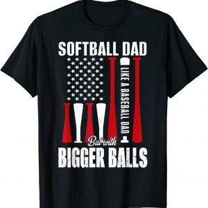 Definition Softball Dad Like Baseball Dad But With Bigger Balls 2022 Shirt