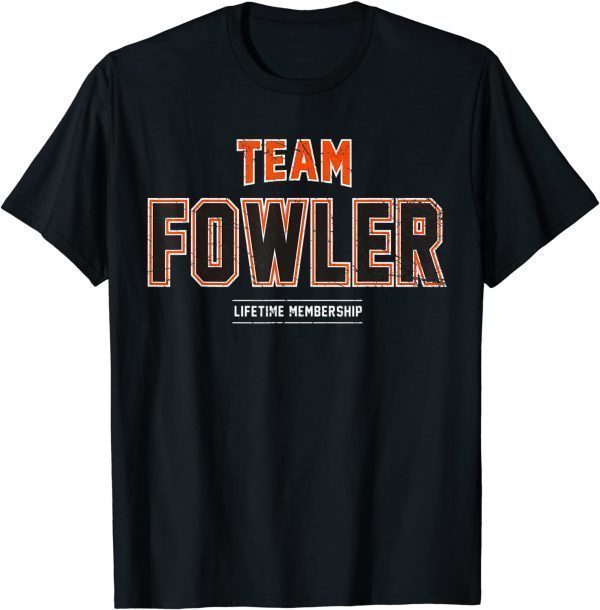 Distressed Team Fowler Proud Family Last Name Surname 2022 Shirt