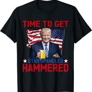 Donald Drunk Trump 4th Of July Drinking Presidents USA Flag 2022 Shirt