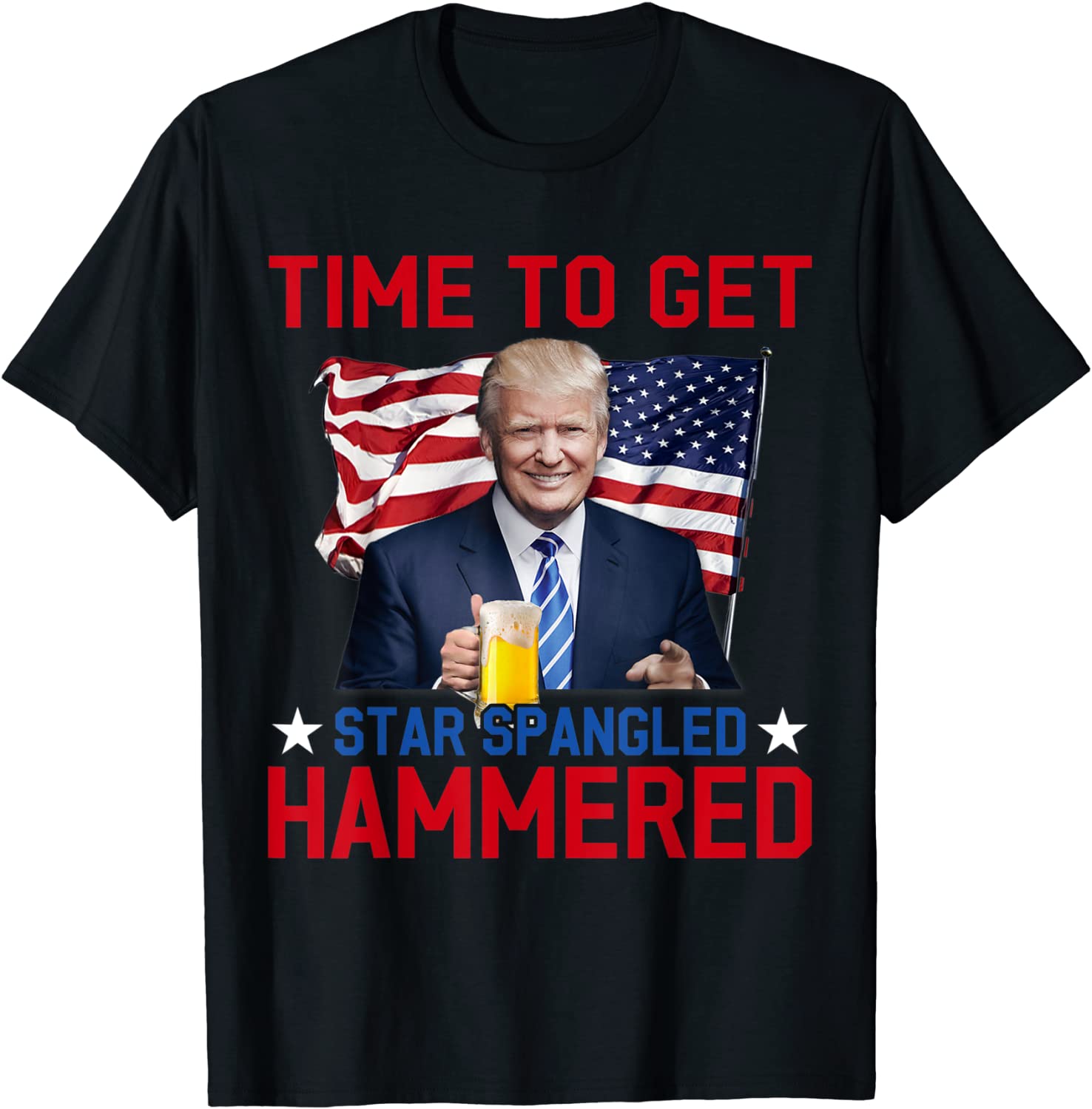 Donald Drunk Trump 4th Of July Drinking Presidents USA Flag 2022 Shirt