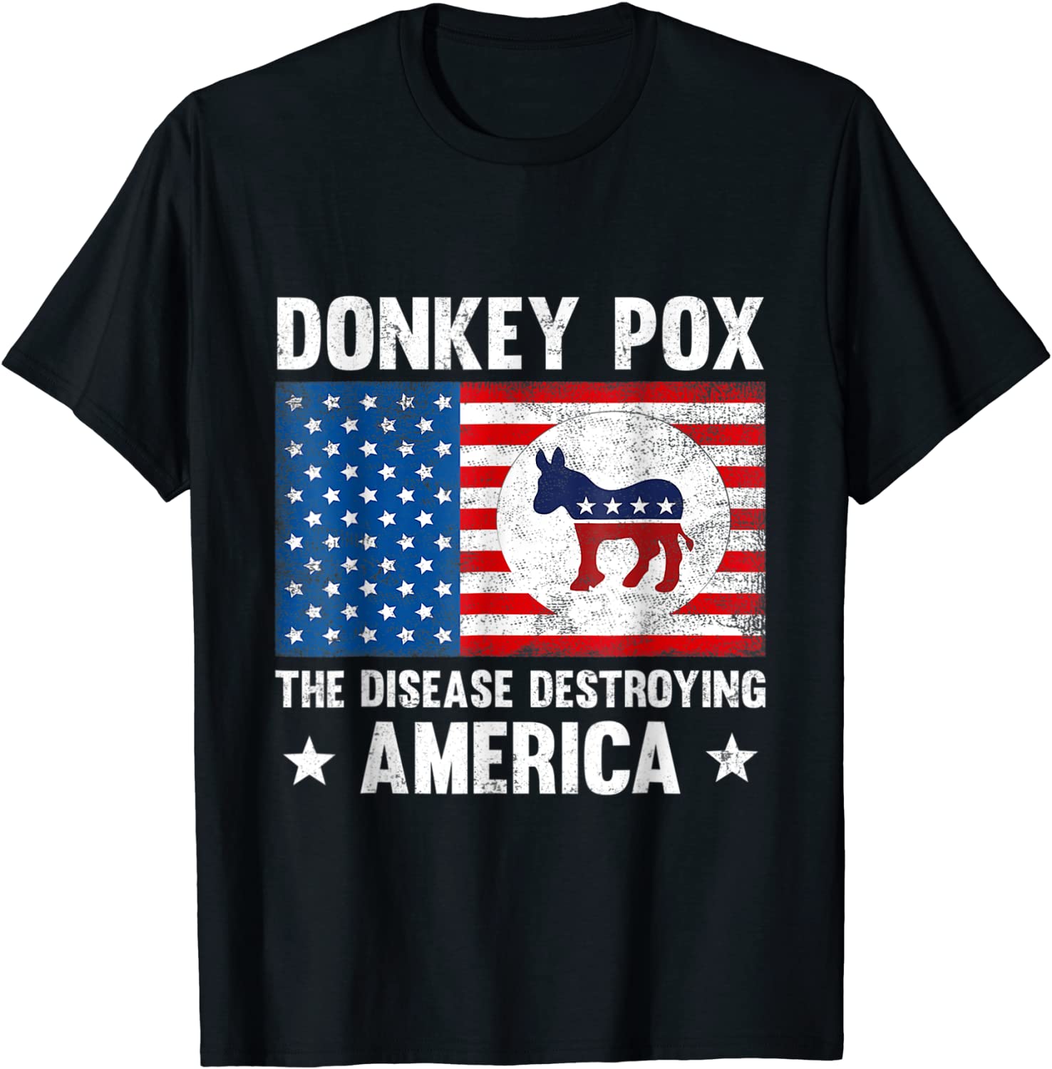 Donkey Pox The Disease Destroying America Anti Biden 2022 T-Shirt