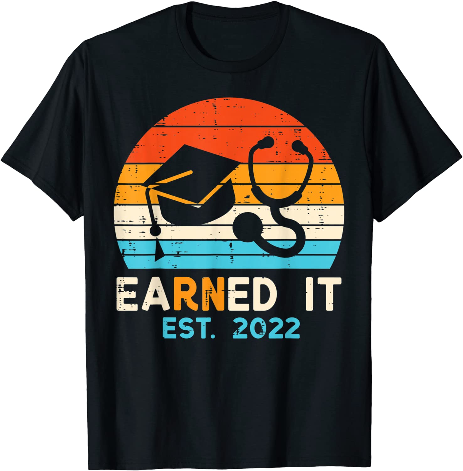 EaRNed It Est 2022 Retro Registered Nurse Graduation Nursing Classic Shirt