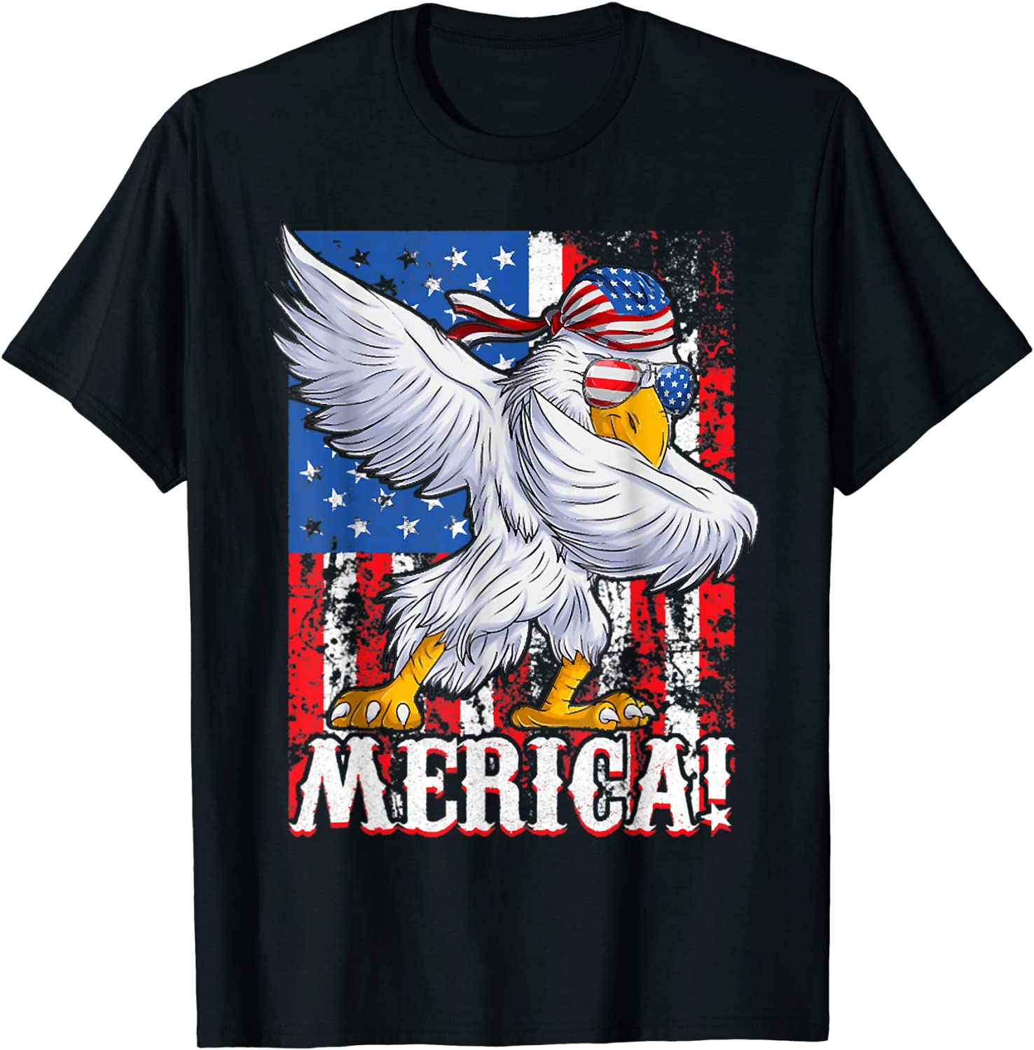 Eagle Dabbing American Mullet Merica Ultra Maga 4th Of July Classic Shirt