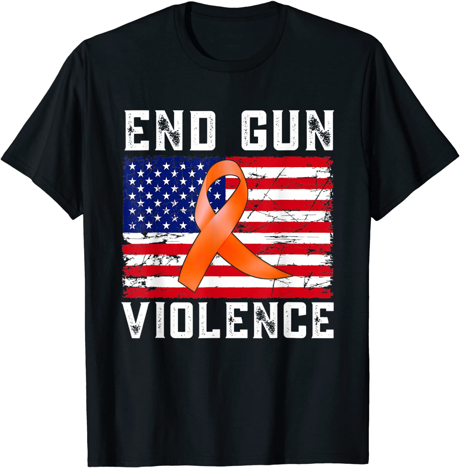 End Gun Violence USA Flag Ribbon Anti Gun Awareness Day 2022 Shirt