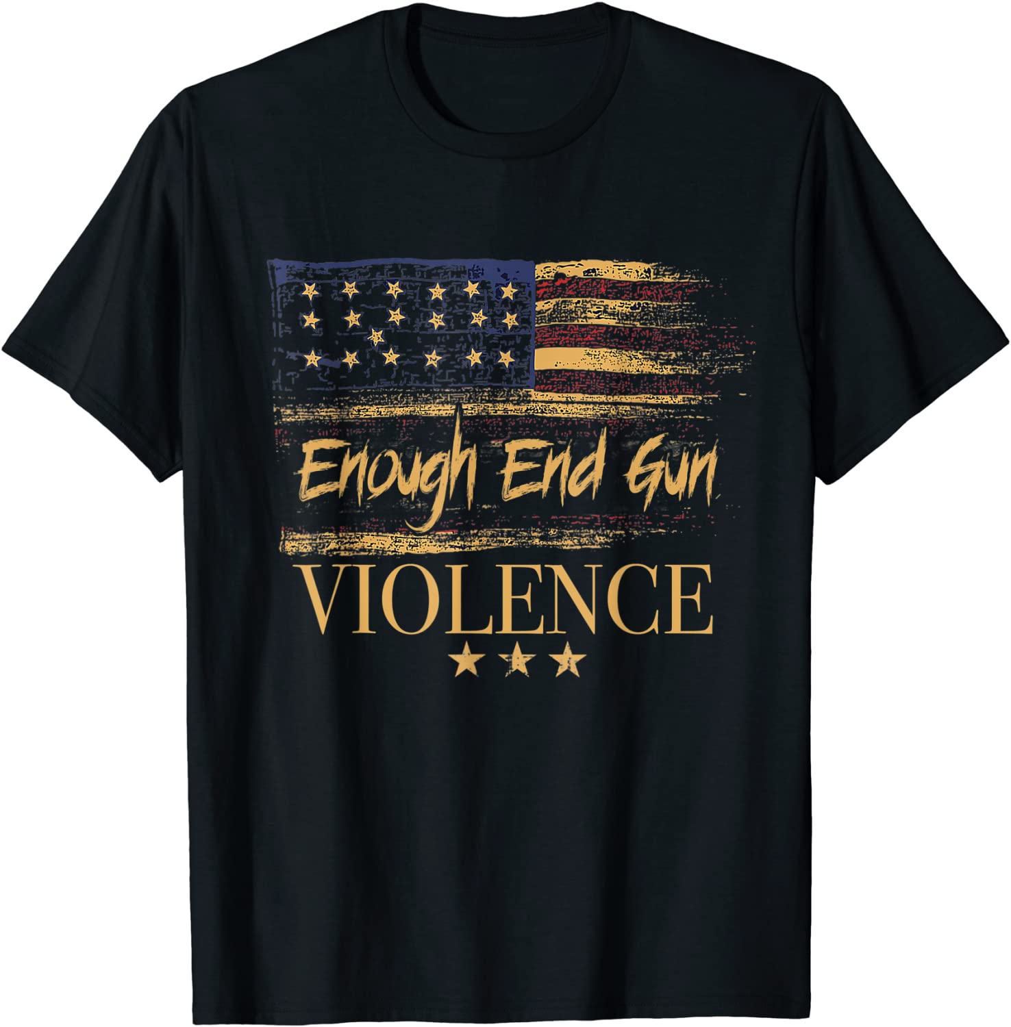 Enough End Gun Violence Anti Gun Awareness Day Flag USA 2022 Shirt