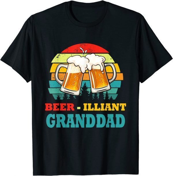 Fathers Day Beer-Illiant Granddad Drink 2022 Shirt