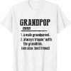 Fathers Day - Definition Of Grandpop Best Friend 2022 Shirt