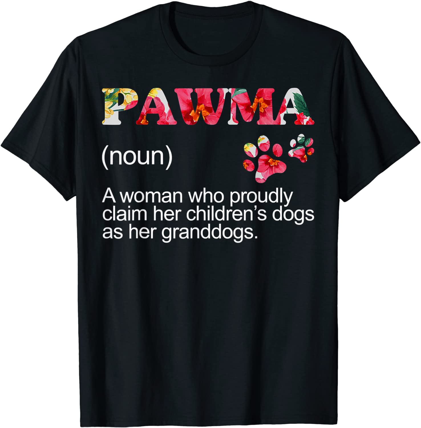 Floral Pawma Grandogs Grandma Dog Mothers Day Classic Shirt