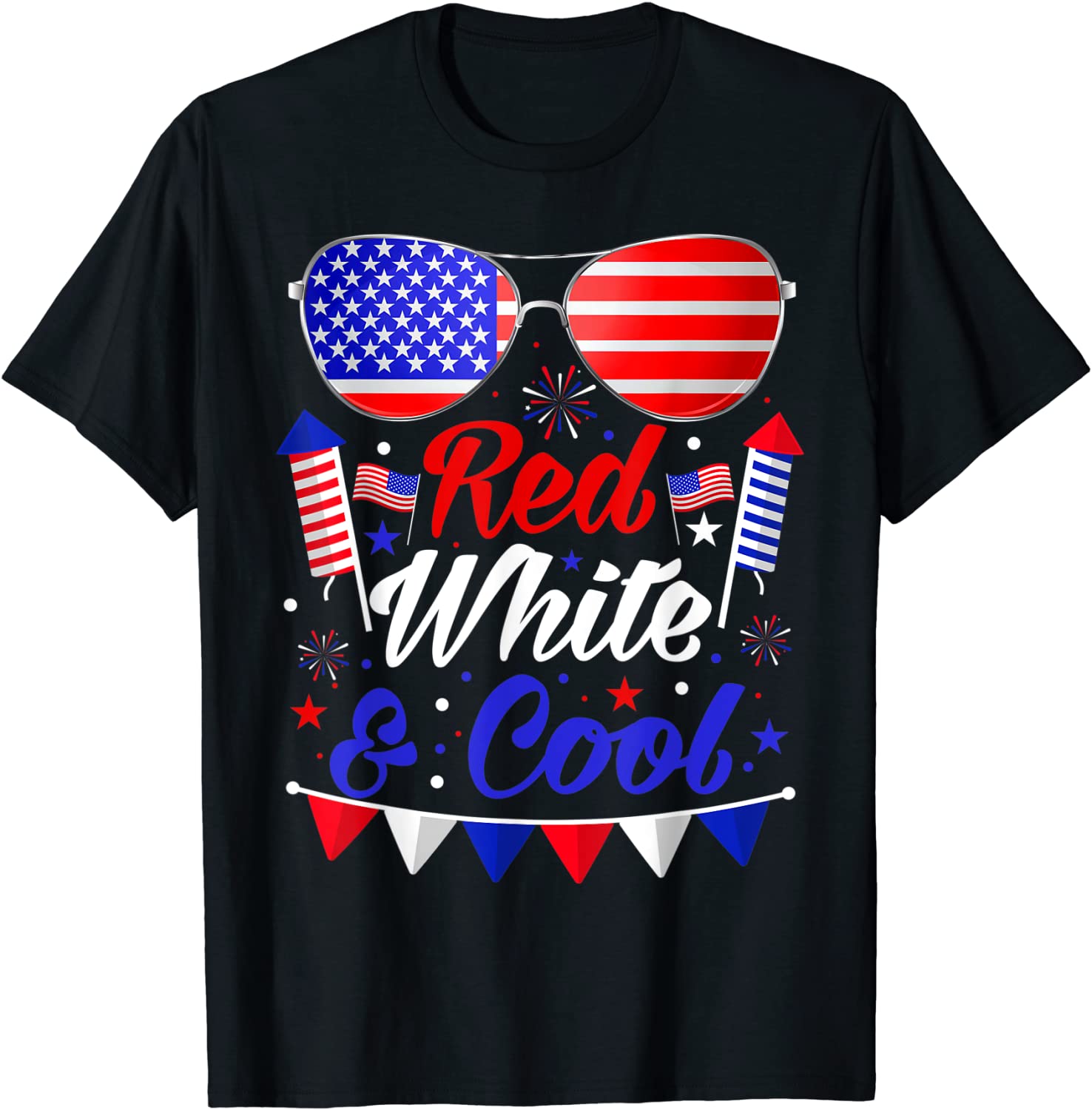 Fourth of July 4th July Kids Red White and Blue Patriotic T-Shirt