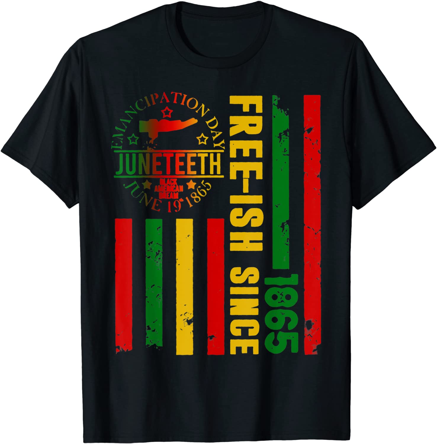 Free-ish Since 1865 With Pan African Flag for Juneteenth Limited Shirt