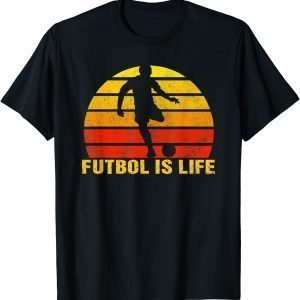 Futbol Is Life Vintage Soccer Player Sports Futbol 2022 T-Shirt