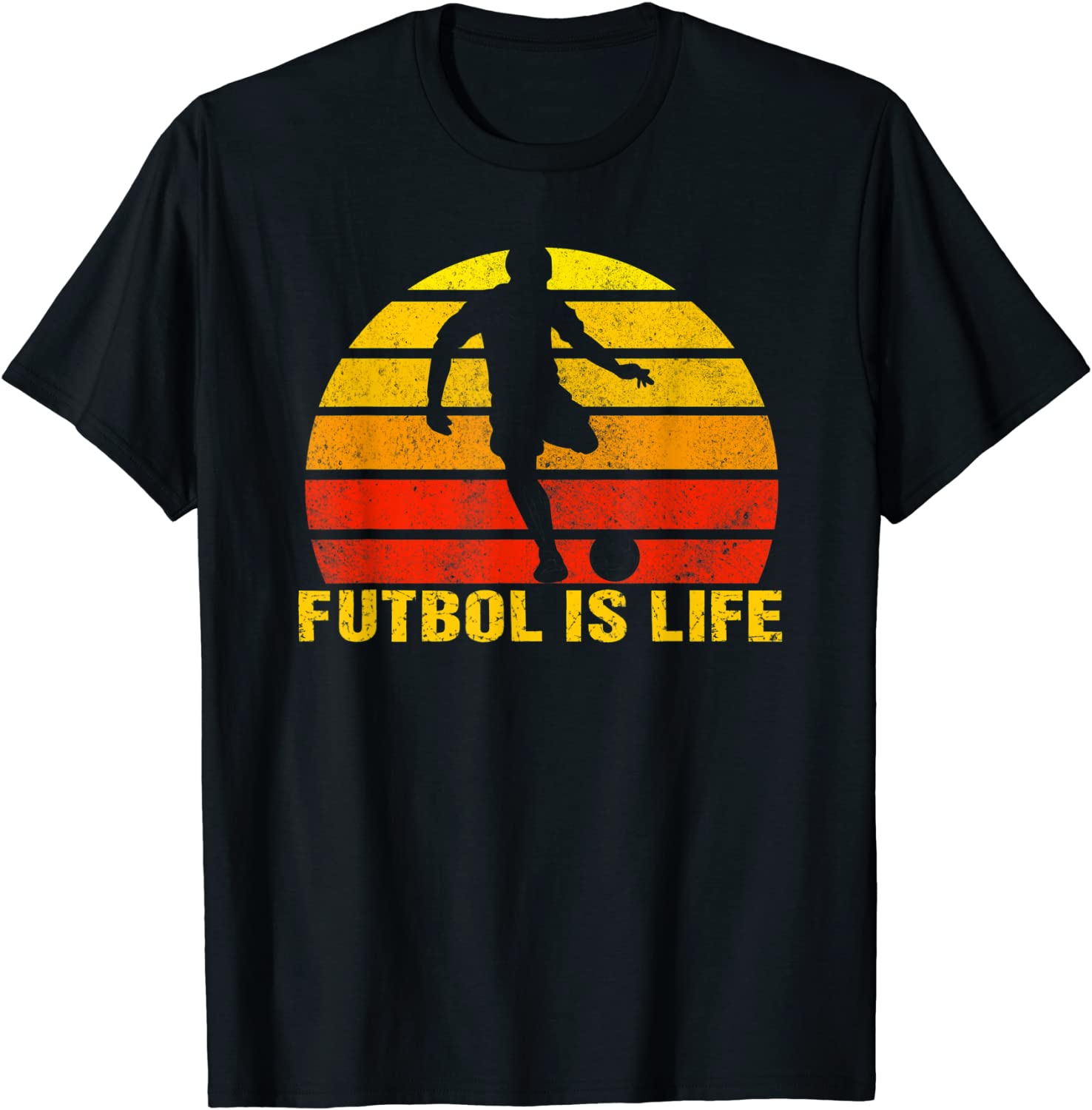 Futbol Is Life Vintage Soccer Player Sports Futbol 2022 T-Shirt