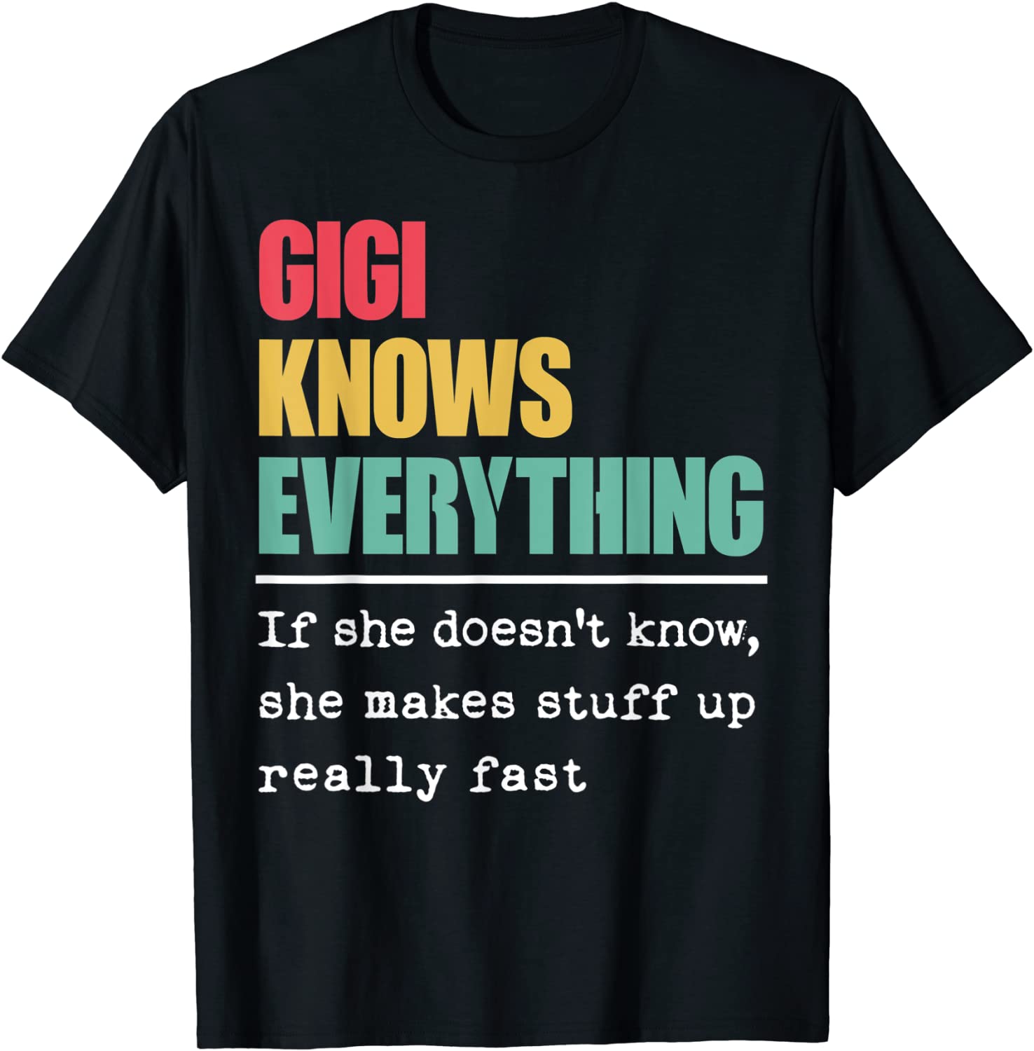Gigi Knows Everything Proud World Greatest Grandma 2022 Shirt