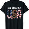 God Bless The USA American Flag Patriotic 4th Of July T-Shirt