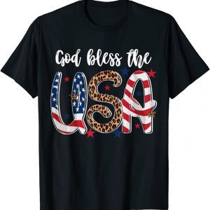 God Bless The USA American Flag Patriotic 4th Of July T-Shirt