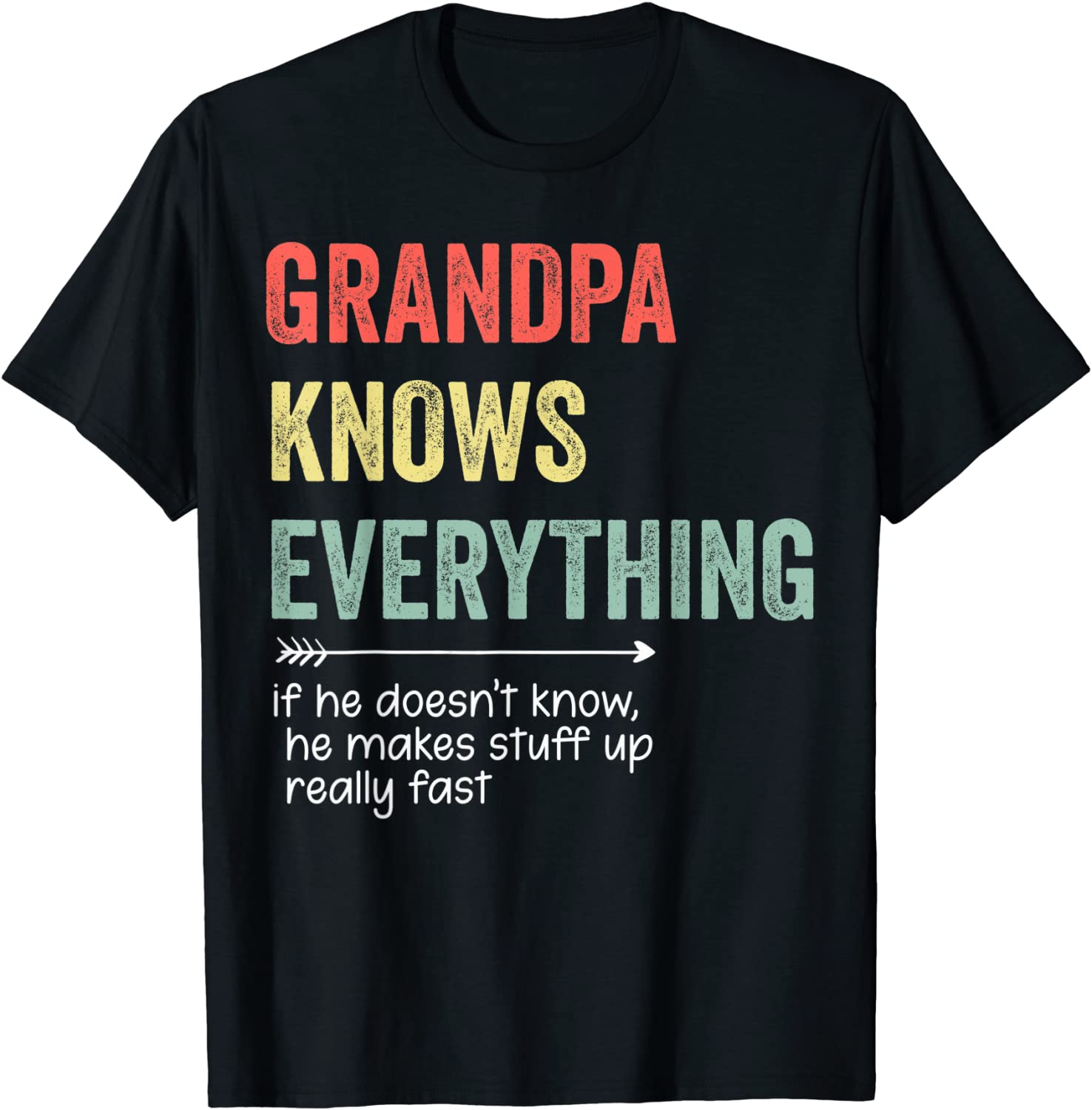 Grandpa Know Everything Vintage Style Dad Father's Day 2022 Shirt