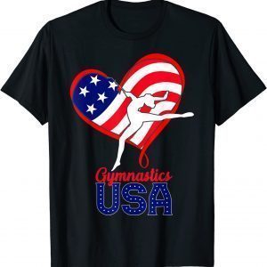 Gymnastics USA Support the Team US Flag 4th of July 2022 Shirt