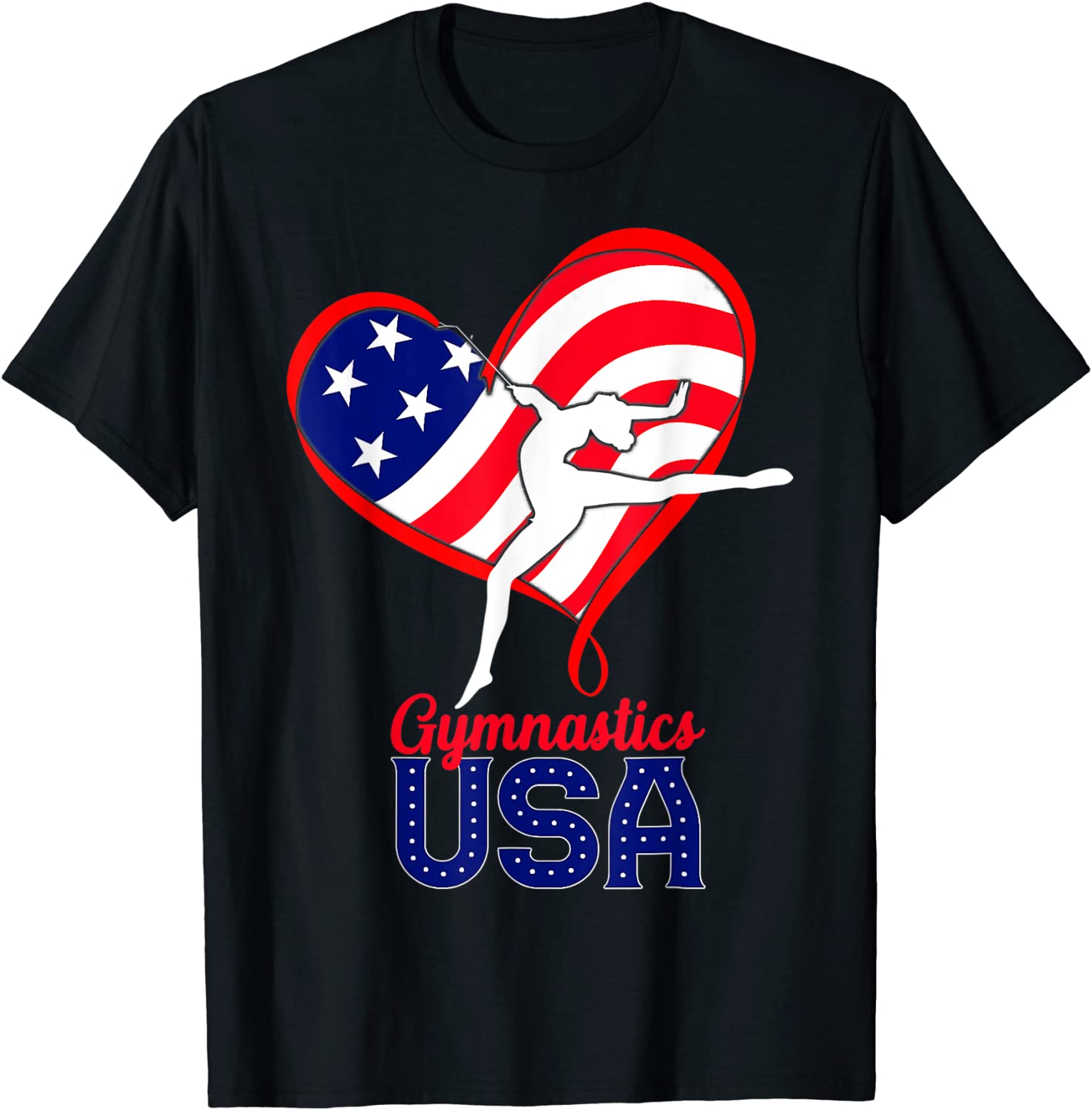Gymnastics USA Support the Team US Flag 4th of July 2022 Shirt