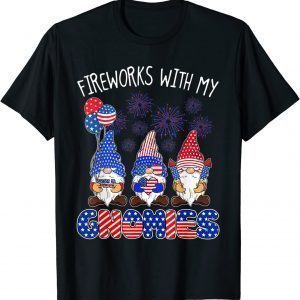 Happy 4th Of July Fireworks With My Gnomes Lighting Firework 2022 Shirt