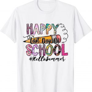 Happy Last Day of School Teacher Student Graduation Leopard 2022 ShirtHappy Last Day of School Teacher Student Graduation Leopard 2022 Shirt