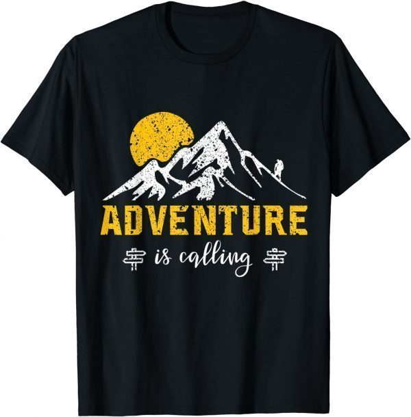 Hiker Nature Adventure is Calling Sunset Lover Camping 2022 Shirt