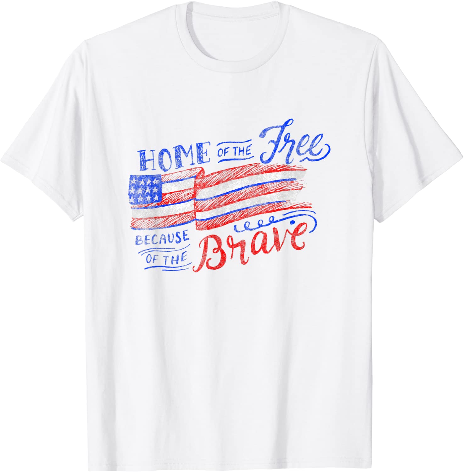 Home of The Free and The Brave Memorial Day for Veterans T-Shirt