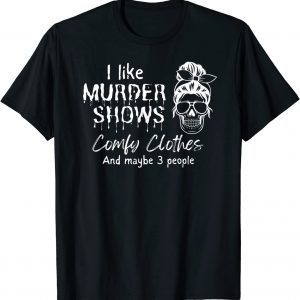Horror True Crime Skull Cute Antisocial Goth Aesthetic T-Shirt