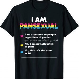 I Am Pansexual - LGBTQIA Pride Rainbow Hearts 2022 Shirt