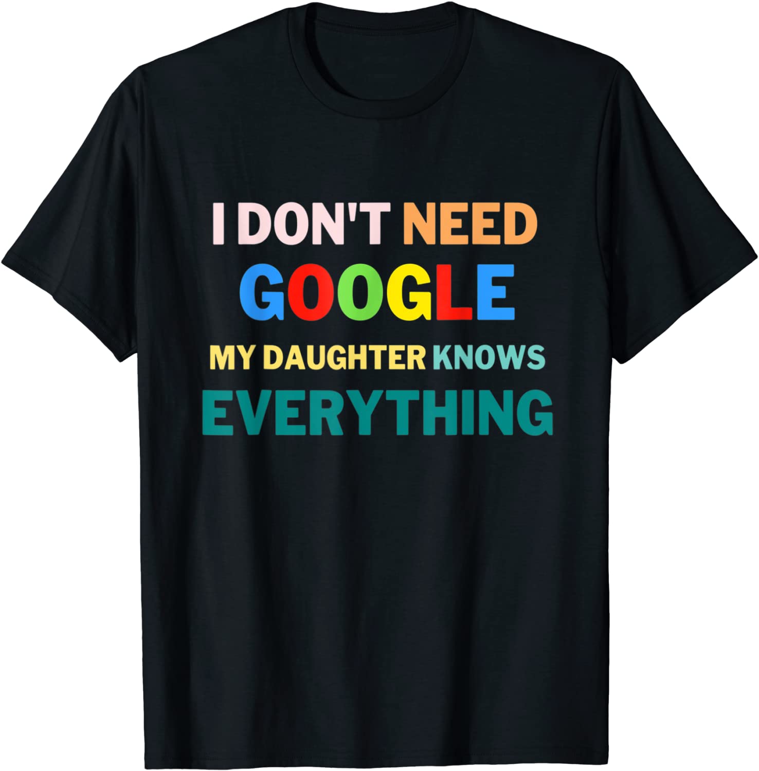 I Don't Need Google My Daughter Knows Everything 2022 Shirt