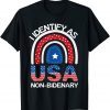 I Identify As Non-Bidenary Boho Rainbow American Flag 2022 Shirt