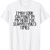 I May Look Calm But In My Head I've Slapped You 3 Times 2022 Shirt
