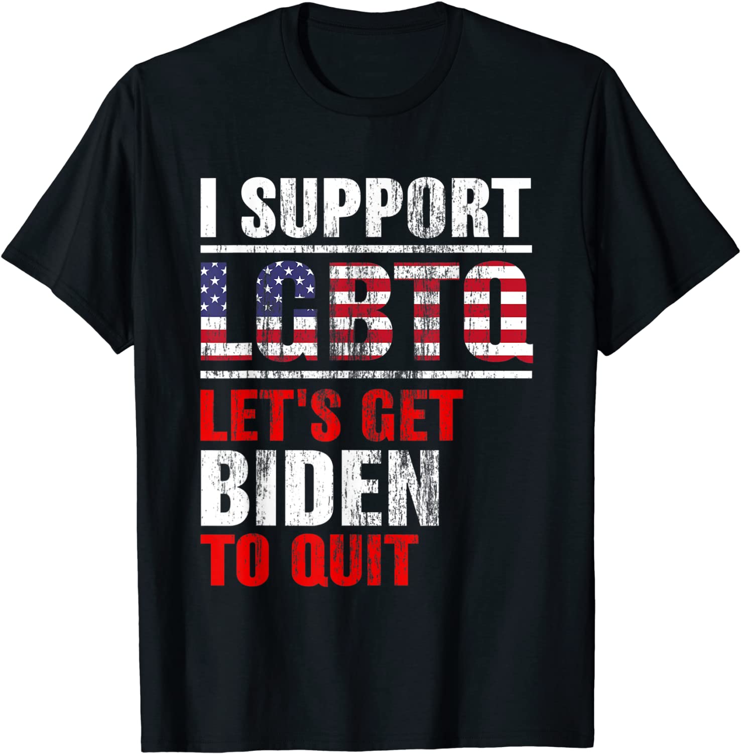 I Support LGBTQ Let's Get Biden To Quit Pro-Trump 2022 Shirt