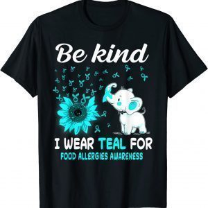 I Wear Teal Food Allergies Awareness 2022 T-Shirt
