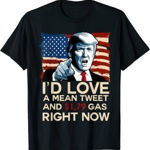 I'd Love A Mean Tweet And 1.79 Gas Right Now Pro Trump 2024 T-Shirt