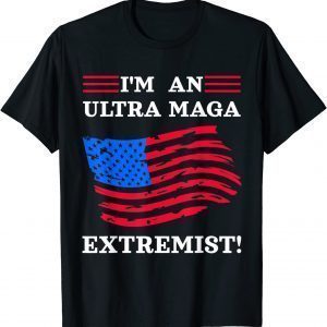 I'm An Ultra Maga Proud Pro Trump Anti Biden Vintage Us Flag 2022 Shirt