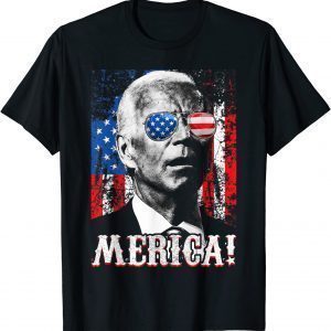 Joe Biden American Flag Merica 4th Of July 2022 T-Shirt