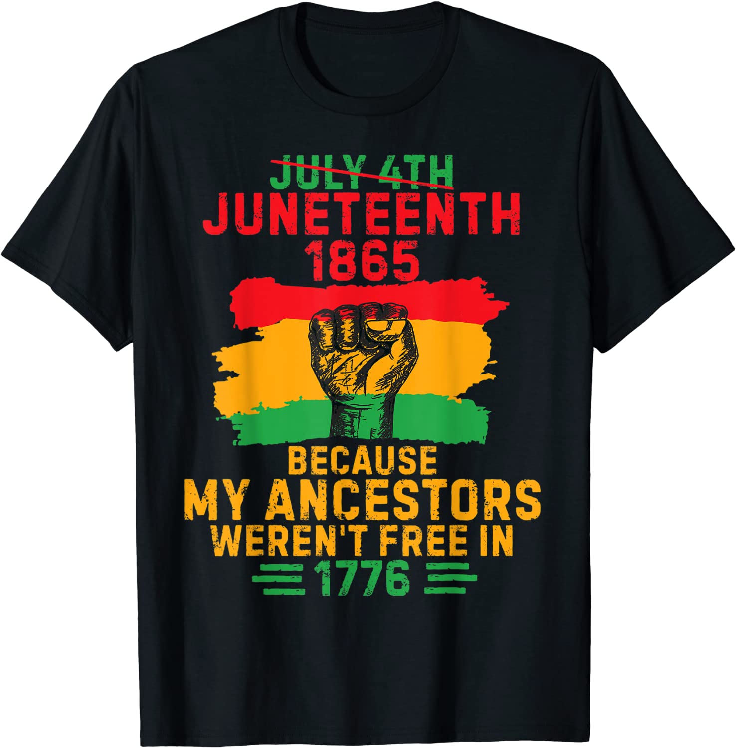 July 4th Juneteenth 1865 Because My Ancestors June Teenth 2022 Shirt