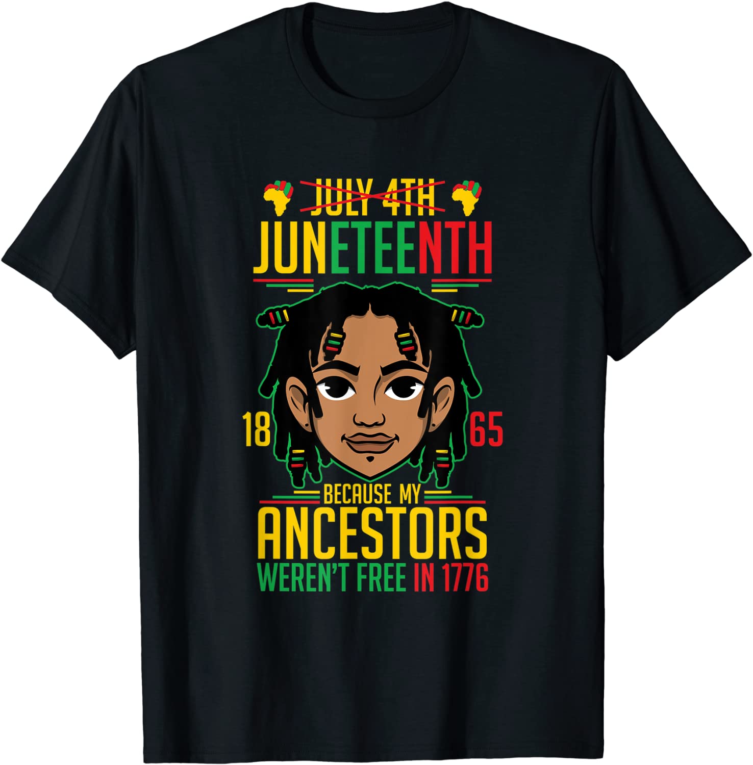 Juneteenth 1865 Ancestors Weren't Free in 1776 Classic Shirt