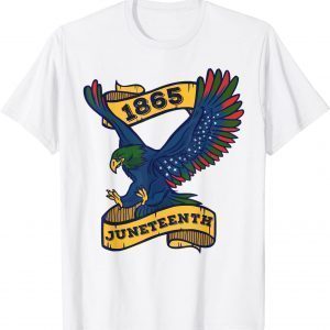 Juneteenth 1865 Black Free-ish Eagle African American Flag T-Shirt