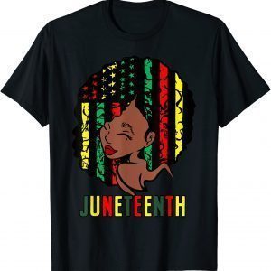 Juneteenth 1865 Women's American Flag Melanin Black Pride 2022 Shirt
