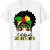Juneteenth Celebrate Black Freedom 1865 Messy Bun June Classic Shirt