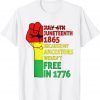 Juneteenth My Ancestors Black African Pride Freedom Fist 2022 Shirt